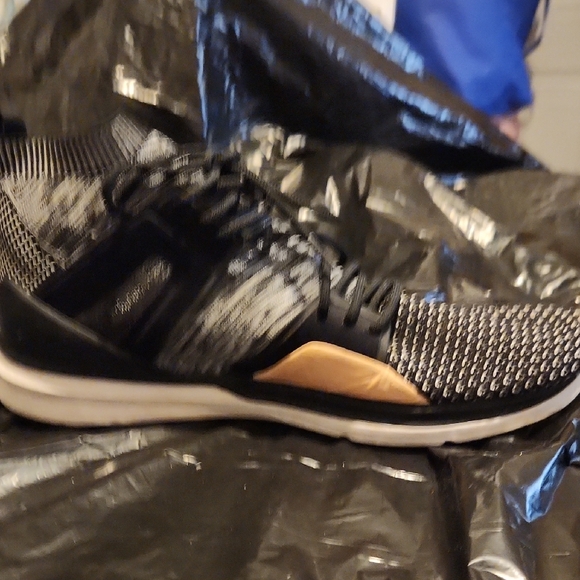 Puma Black and White Knit Sneakers - Picture 7 of 8